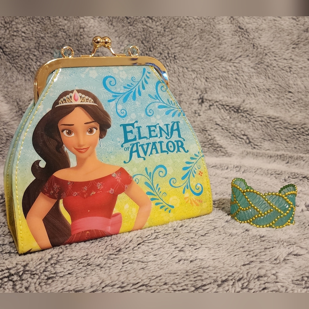 Disney Elena of Avalor Purse with Bracelet - Red, Yellow, Blue, Green